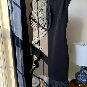 Elegant Black Pleated Dress